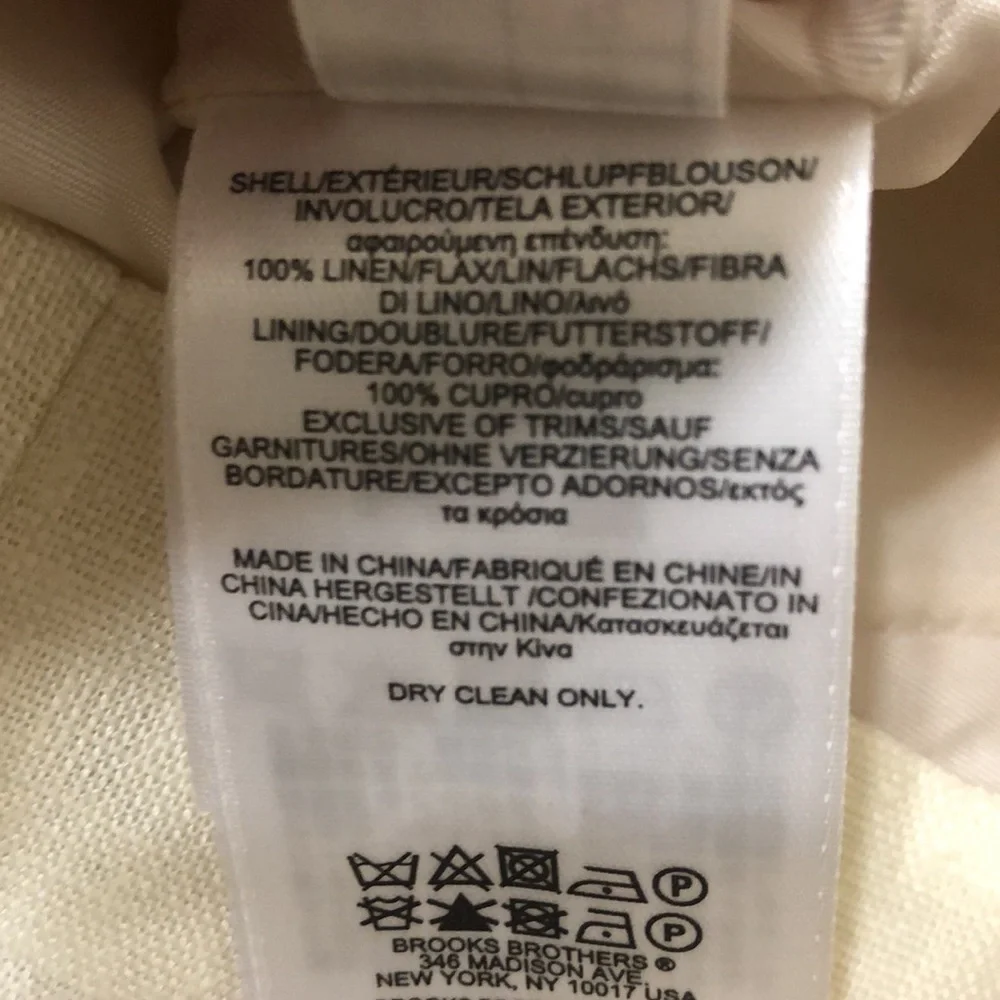 Brooks Brothers Embroidered Linen Sheath Sleeveless Dress Size 6 - Picture 10 of 10